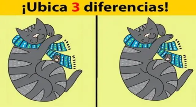Ubica las tres diferencias del reto visual y demuestra que eres un 'crack'. Ubica las tres diferencias del reto visual y demuestra que eres un 'crack'.