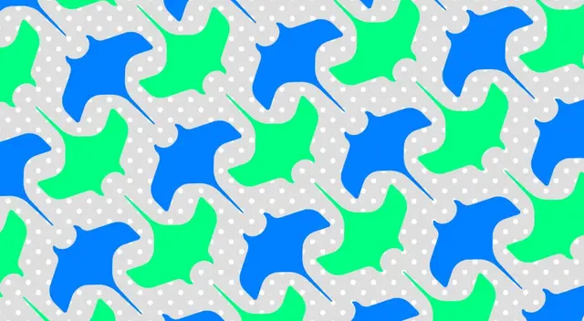 Encuentra las mantarrayas volteadas.