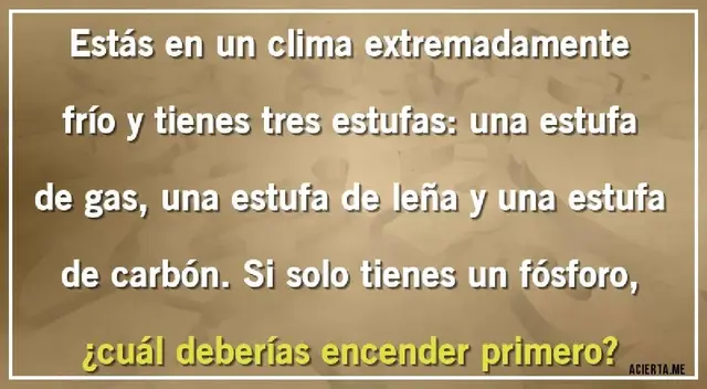 Solo cuentas con una oportunidad para desarrollar este acertijo mental.
