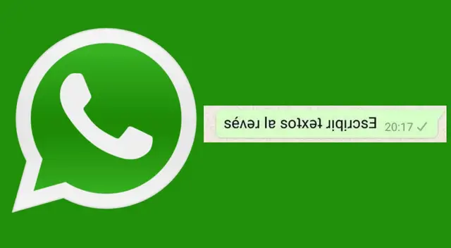 Aquí te enseñaremos cómo escribir textos en WhatsApp con mensajes al revés.