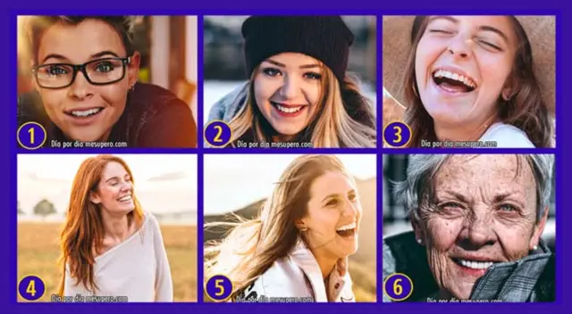 Escoge a una de las mujeres que sientas que tenga una sonrisa sincera.