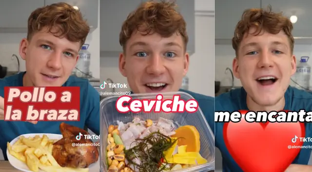 El joven alemán probó cada plato y quedó fascinado con cada uno de ellos.