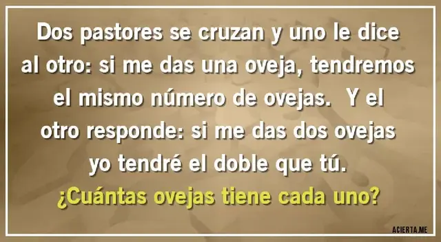 Desarrolla este acertijo mental y demuestra en poco tiempo que tiene un alto IQ. Desarrolla este acertijo mental y demuestra en poco tiempo que tiene un alto IQ.