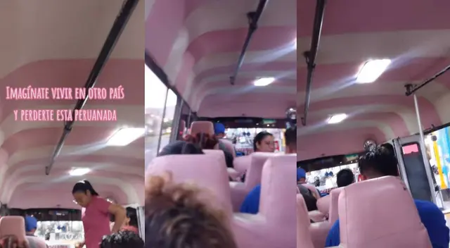 TikTok: Usuaria capta bus pintado todo de color rosado TikTok: Usuaria capta bus pintado todo de color rosado