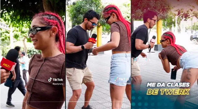 La joven bailarina causó furor en TikTok por su baile de 'twerking' en plena vía pública.