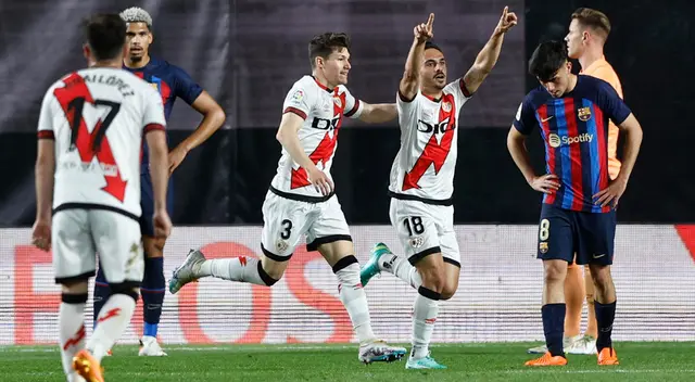 Rayo Vallecano ganó 2-1 al Barcelona