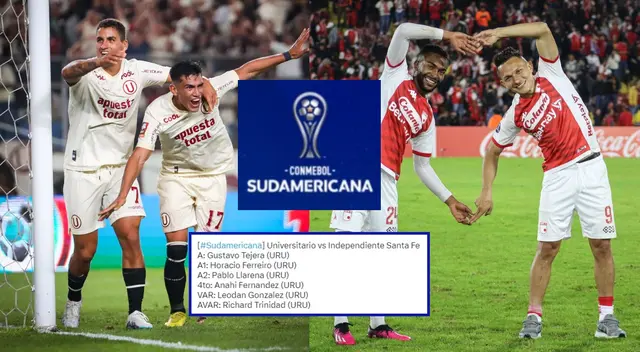 El Universitario vs. Santa Fe será arbitrado por terna uruguaya. El Universitario vs. Santa Fe será arbitrado por terna uruguaya.