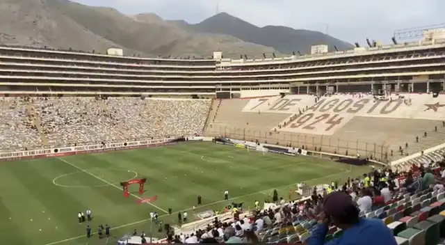 Estadio Monumental luce con pocos hinchas a poco del Universitario vs Sport Boys