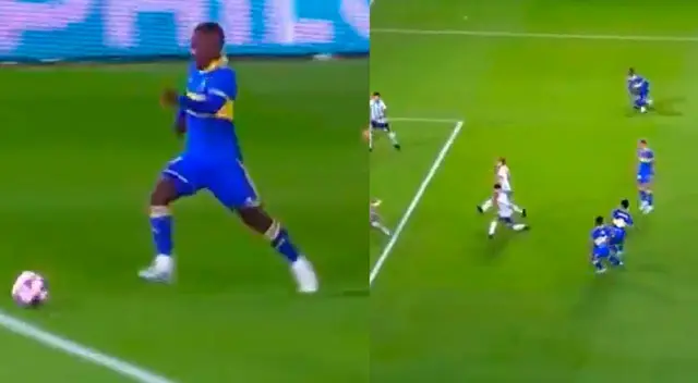 Luis Advíncula se lució como extremo por derecha en el partido de Boca Juniors vs. Racing