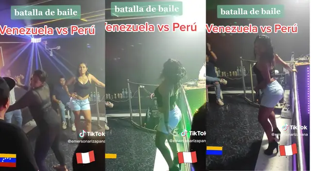 Peruana sorprende al sacar sus pasos prohibidos en competencia con venezolana.