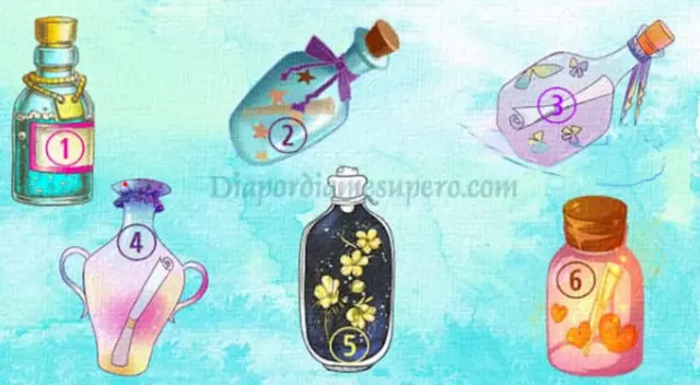 Solo escoge el frasco que más llame tu atención.