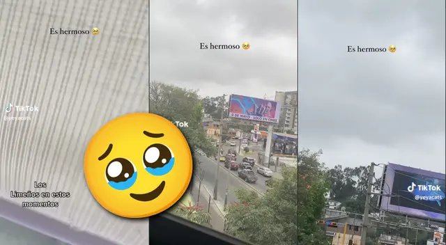 Limeños se emocionan al ver el cielo nublado. Limeños se emocionan al ver el cielo nublado.