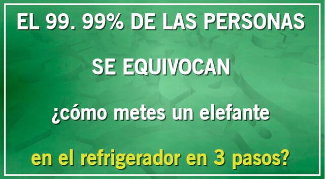 Solo los más inteligentes superan este acertijo para GENIOS. Solo los más inteligentes superan este acertijo para GENIOS.