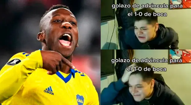 Hincha de Colo Colo no puedo evitar 'sufrir' ante el primer gol que marcó Advíncula a favor de Boca Juniors.