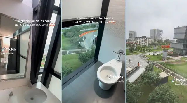 Los usuarios de esta red social quedaron impactos por la excelente vista panorámica de estos baños.