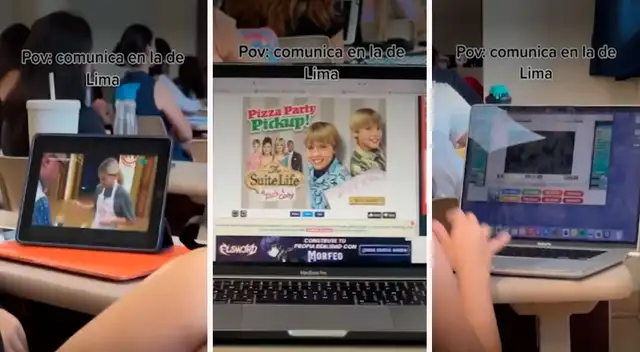 Desde programas de cocina hasta juegos de Disney, era lo que veían los estudiantes de la Universidad de Lima.