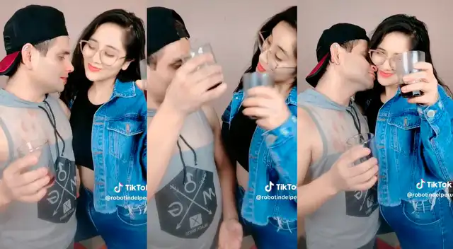 Robotín se animó a grabar un divertido video en compañía de una misteriosa joven.