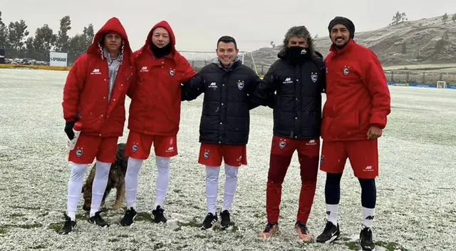 Cienciano reprogramó entrenamiento por fuerte caída de nieve en Cusco