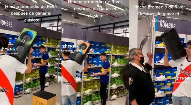 El hincha se burló de su 'rival' argentino y video se hizo viral en TikTok por el singular desenlace. El hincha se burló de su 'rival' argentino y video se hizo viral en TikTok por el singular desenlace.