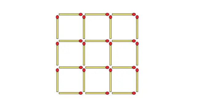 Este acertijo visual de cerillos es considerado como muy difícil.