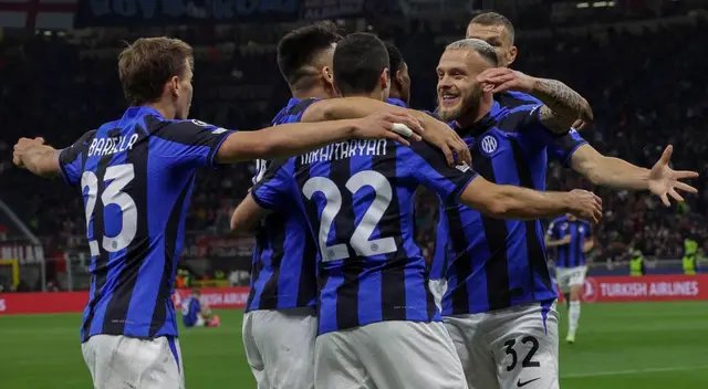 Inter venció al AC Milan por la ida de semifinales de Champions League Inter venció al AC Milan por la ida de semifinales de Champions League