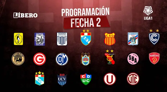 Liga 1: programación de la fecha 2 del Torneo Apertura Liga 1: programación de la fecha 2 del Torneo Apertura
