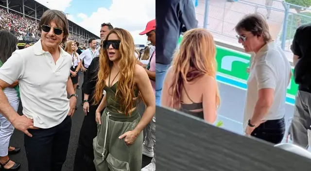 Tom Cruise busca conquistar a Shakira con un ramo de flores.