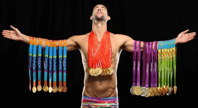 Michael Phelps mantiene el récord absoluto. | Foto: As.com   
