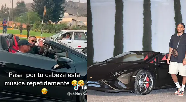 Jefferson Farfán es viral luego de pasear con lujoso auto en Lima.