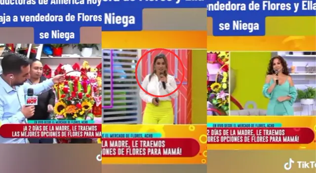 Conductoras piden rebaja en flores para el Día de la Madre pero la vendedora se niega.