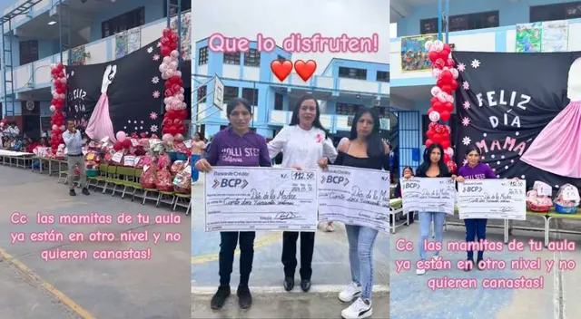 Madres de familia reciben como regalo cheques bancarios en Día de la madre