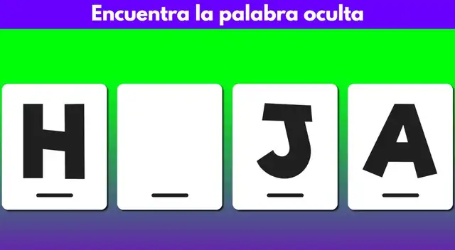 Encuentra la palabra oculta en el menor tiempo posible