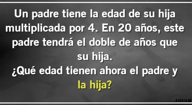 Solo una persona con buen razonamiento hallará la respuesta.