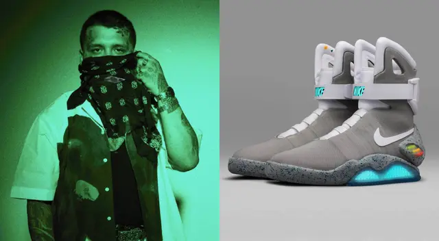 Conoce cuánto gastó Nodal por las zapatillas de 'Volver al futuro'.