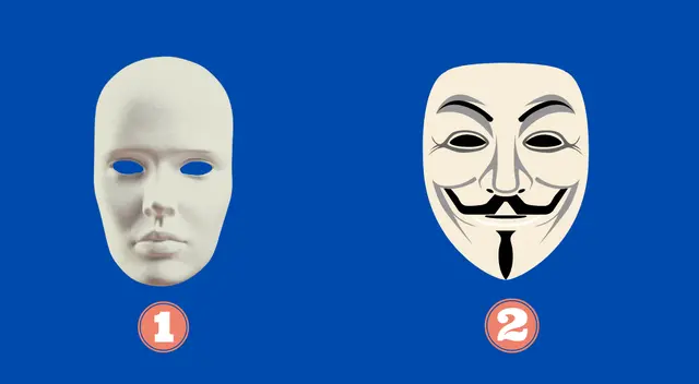 Solo debes escoger una de las dos máscaras de este test de personalidad.