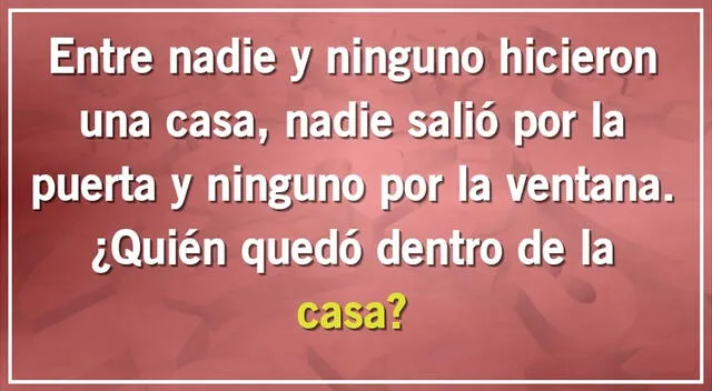Solo los más brillantes podrán superar este acertijo de nivel EXPERTO. Solo los más brillantes podrán superar este acertijo de nivel EXPERTO.