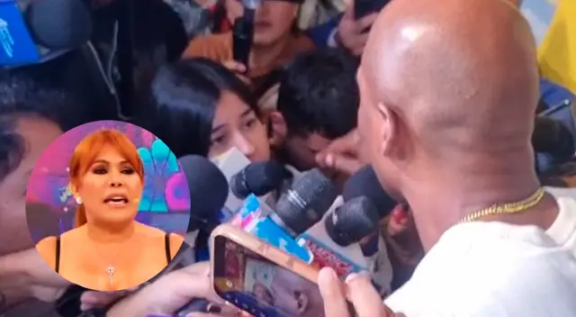 Cuto Guadalupe encaró a reportera de Magaly TV al final de la conferencia.
