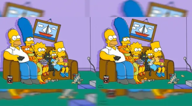Reto visual extremo: Encuentra cada una de las diferencias entre las familias Simpson