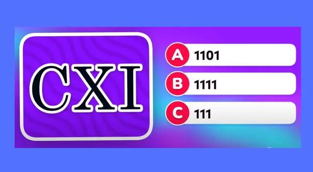 Averigua el número romano en solo 7 segundos Averigua el número romano en solo 7 segundos