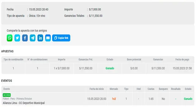 apuesta alianza lima