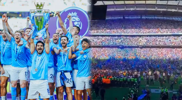 Hinchas del City invadieron la cancha para celebrar título de la Premier