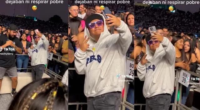 Jorge Luna fue captado atendiendo a sus seguidores en un concierto.