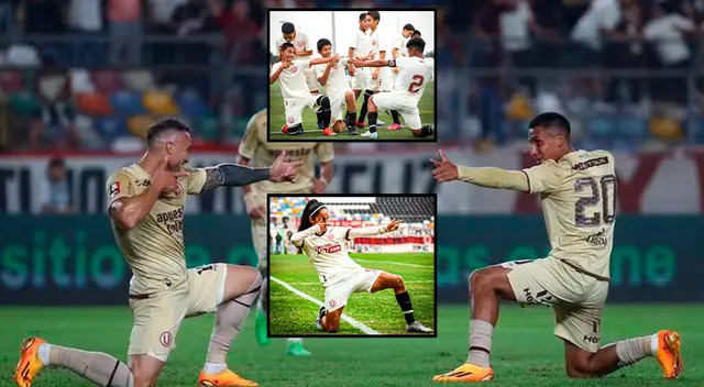 Universitario celebró sus goles este fin de semana de la misma forma.