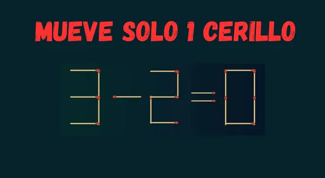 Moviendo un cerillo resolverás el problema Moviendo un cerillo resolverás el problema