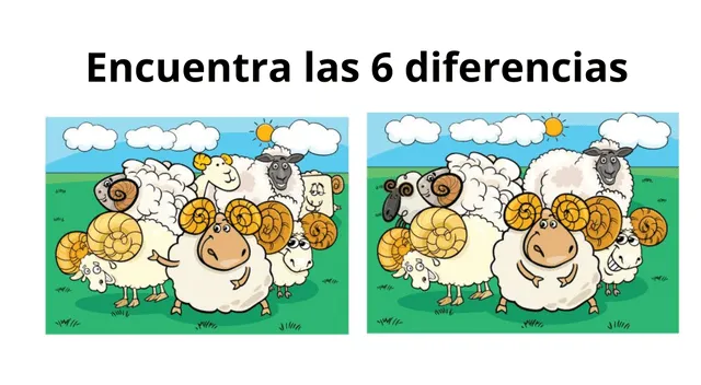 Si tienes una gran habilidad visual podrás encontrar la 6 diferencias.