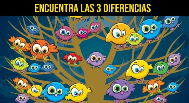 Reta tu mente hallando las 3 diferencias existentes.