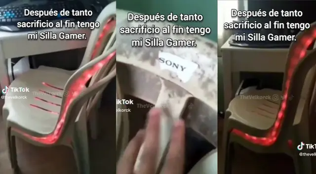 Inventa silla gamer con asientos de plástico y es tendencia en TikTok Inventa silla gamer con asientos de plástico y es tendencia en TikTok