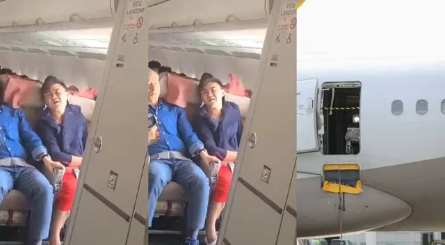 Hombre abrió puerta de avión en pleno vuelo y causó terror en los pasajeros. Hombre abrió puerta de avión en pleno vuelo y causó terror en los pasajeros.