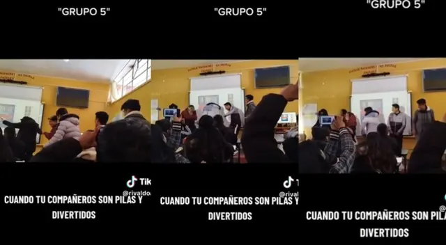 Jóvenes presentaron su exposición al ritmo del Grupo 5 Jóvenes presentaron su exposición al ritmo del Grupo 5