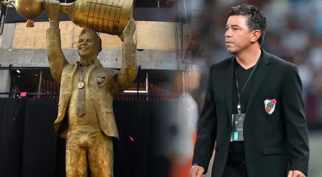 River Plate reveló la polémica estatua de Marcelo Gallardo.